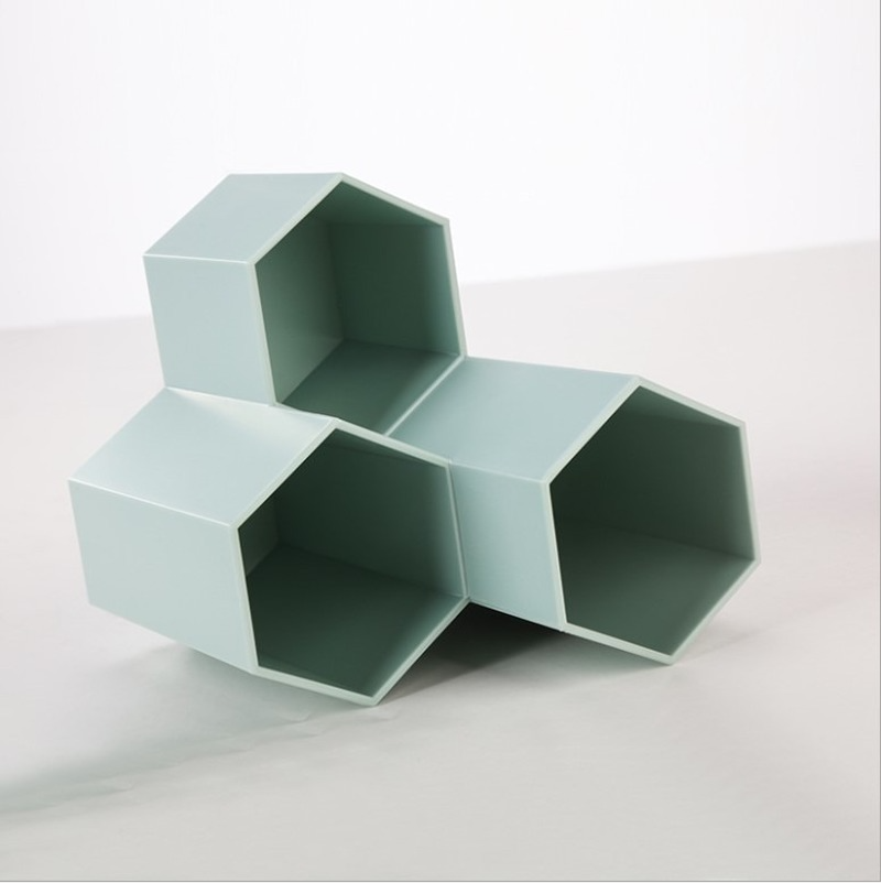 3 Colors Pen Storage Cosmetic Makeup Storage Box Desk Drawer Organizer Home Office Hexagonal Pen Pencil Holder