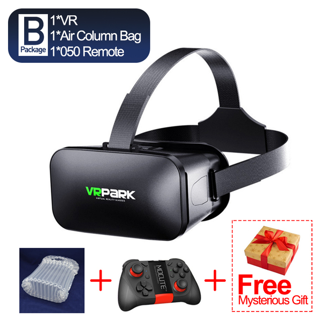 3D VR Headset Virtual Reality Smart Glasses Helmet for Smart Mobile Phone Smartphones Video Game Binoculars with Controllers