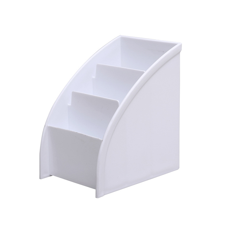 Plastic Desktop Organizer Makeup Office Storage Containers System TV Remote Control Holder Tea Table Tidy 3 Grid Wholesale Hot