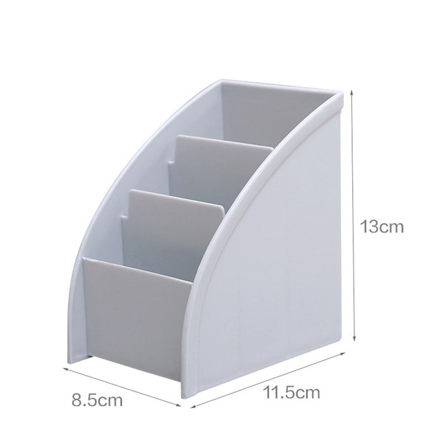 Plastic Desktop Organizer Makeup Office Storage Containers System TV Remote Control Holder Tea Table Tidy 3 Grid Wholesale Hot