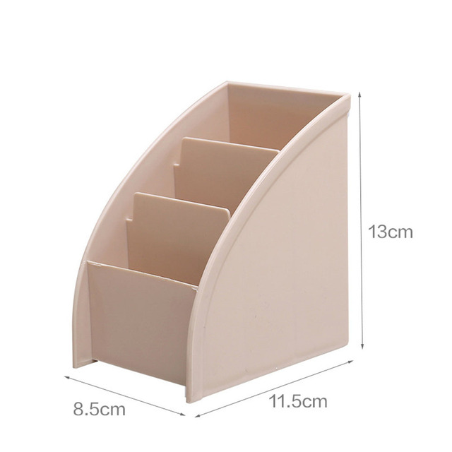 Plastic Desktop Organizer Makeup Office Storage Containers System TV Remote Control Holder Tea Table Tidy 3 Grid Wholesale Hot