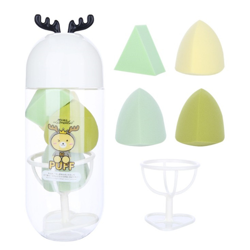 5pcs Makeup Blender Puff Cosmetic Makeup Sponge Storage Box Holder  Foundation Powder Sponge Beauty Tool Make Up Accessories