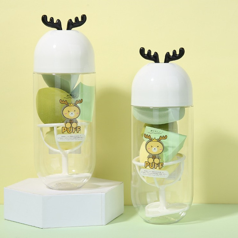 5pcs Makeup Blender Puff Cosmetic Makeup Sponge Storage Box Holder  Foundation Powder Sponge Beauty Tool Make Up Accessories