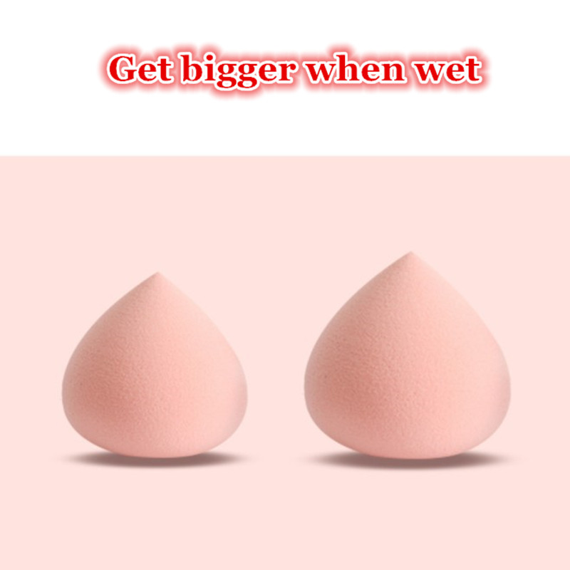 Makeup Sponge Puff Beauty Egg Powder Foundation Face Cream Cosmetic Soft Elastic Peach Cut Blending Sponges Makeup Holder