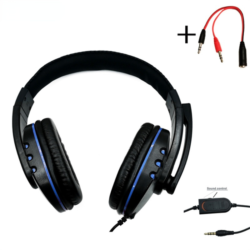 3.5mm Wired Gaming Headset With Adjustable Microphone Volume Controller Noise Cancelling Headphones Compatible For Pc Gaming