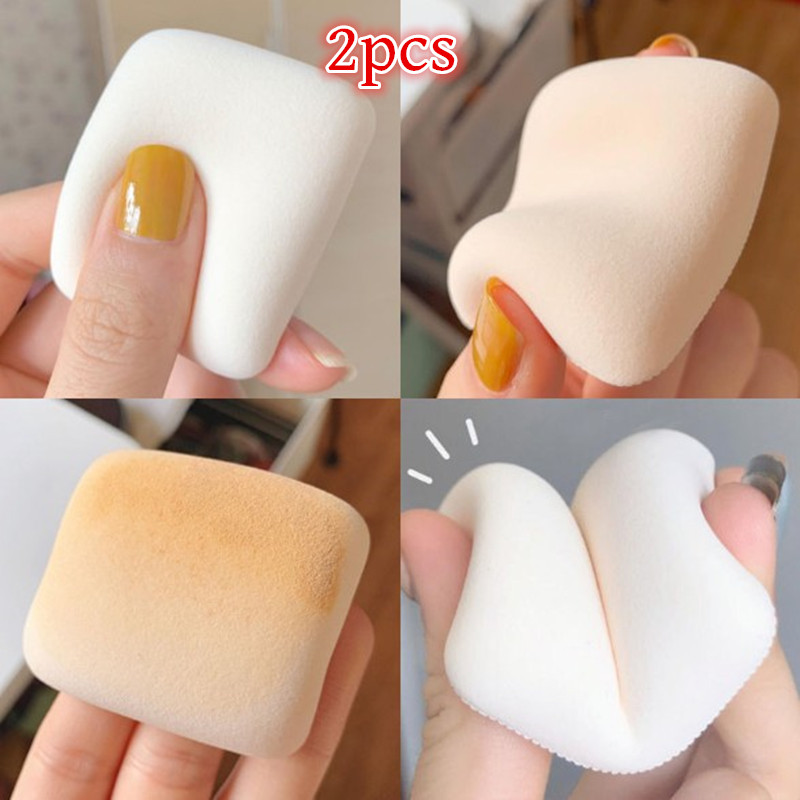 3pcs Makeup Sponge Concealer Super Soft Cosmetic Powder Puff Air Cushion Foundation Bevel   Make Up Blender Wet And Dry Dual Use