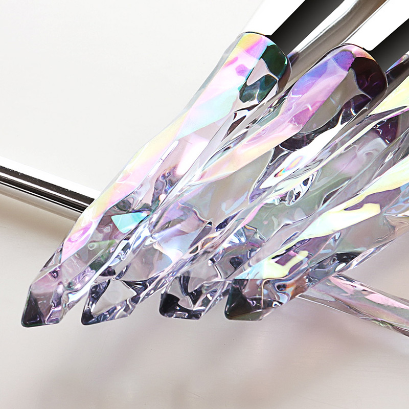 10pcs Crystal Makeup Brushes Set Powder Foundation Fan Brush Eye Shadow Eyebrow Professional Blush Beauty Cosmetic Tools