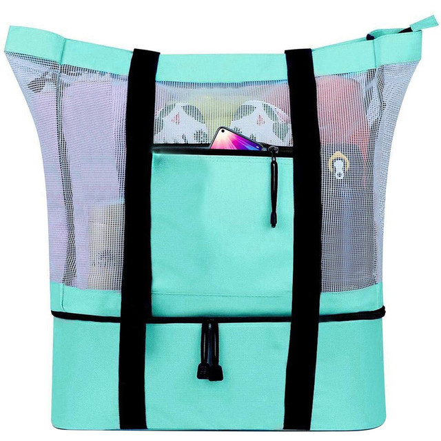 Protable Foldable Swimming Sport Tote Portable Mesh Bag Kids Sand Away Beach Toys storage