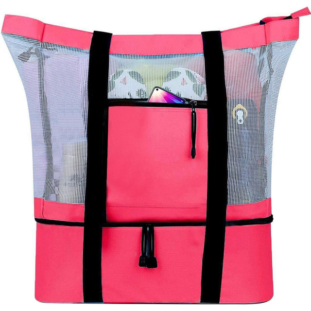 Protable Foldable Swimming Sport Tote Portable Mesh Bag Kids Sand Away Beach Toys storage