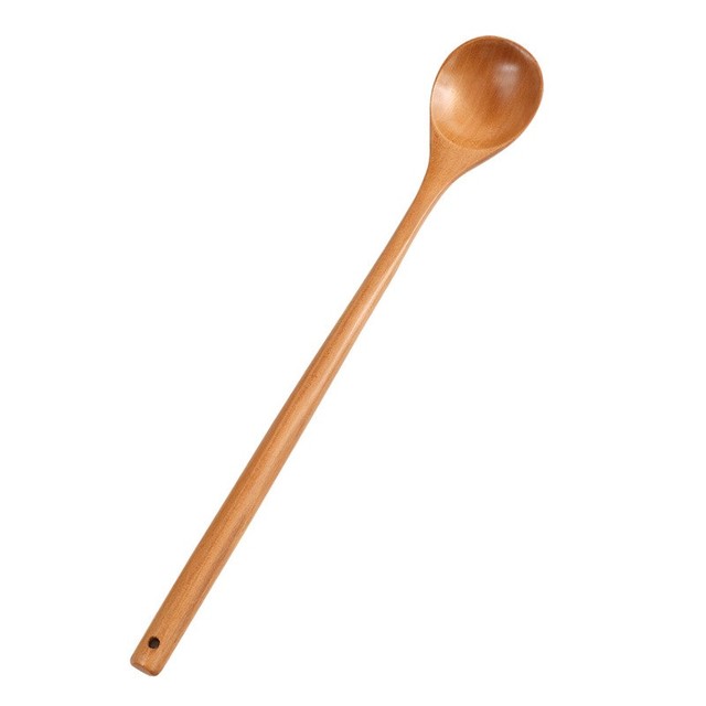 Wooden Spoon 1 Piece Wood Soup Spoons For Eating Mixing Stirring Cooking Long Handle Spoon With Japanese Style Kitchen Utensi