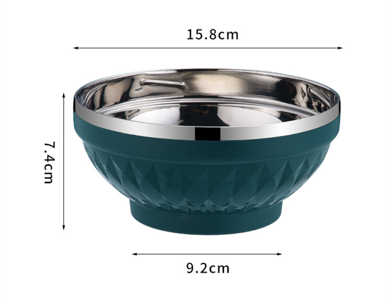 Children's Tableware Ramen Noodles Anti-scald Bowls Home Stainless Steel Dinnerware Food Salad Bowl Kitchen Utensils