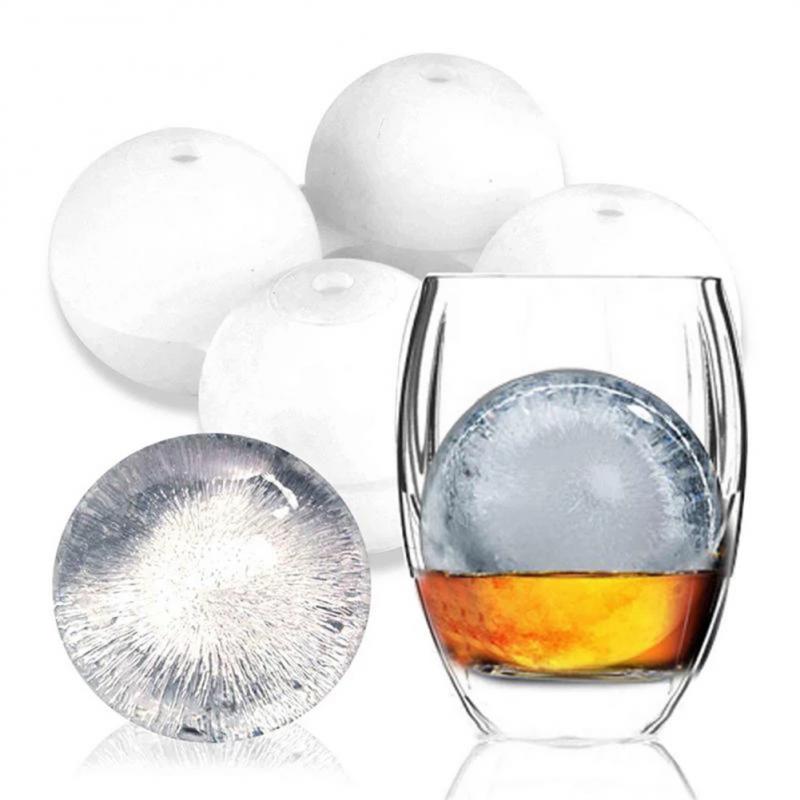 Round 4 Cavity Ice Mould Ice Ball Maker DIY Ice Cream Mold Plastic Whiskey Ice Grid Tray Bar Accessories Tools Kitchen Gadgets