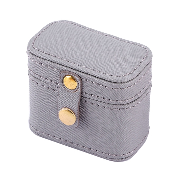 Small Travel Jewellery Box Organiser for Rings Earrings Necklaces - PU Leather Velvet Jewelry Case Gift Box for Women Dropship