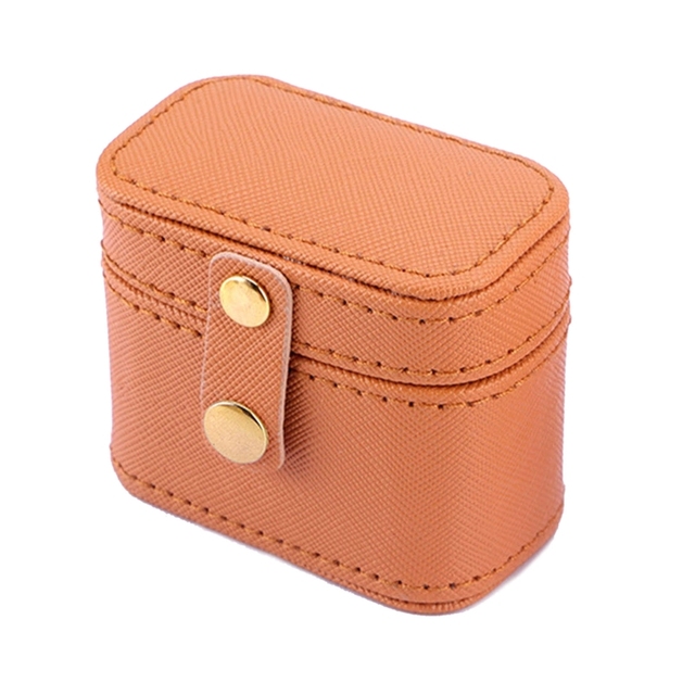Small Travel Jewellery Box Organiser for Rings Earrings Necklaces - PU Leather Velvet Jewelry Case Gift Box for Women Dropship