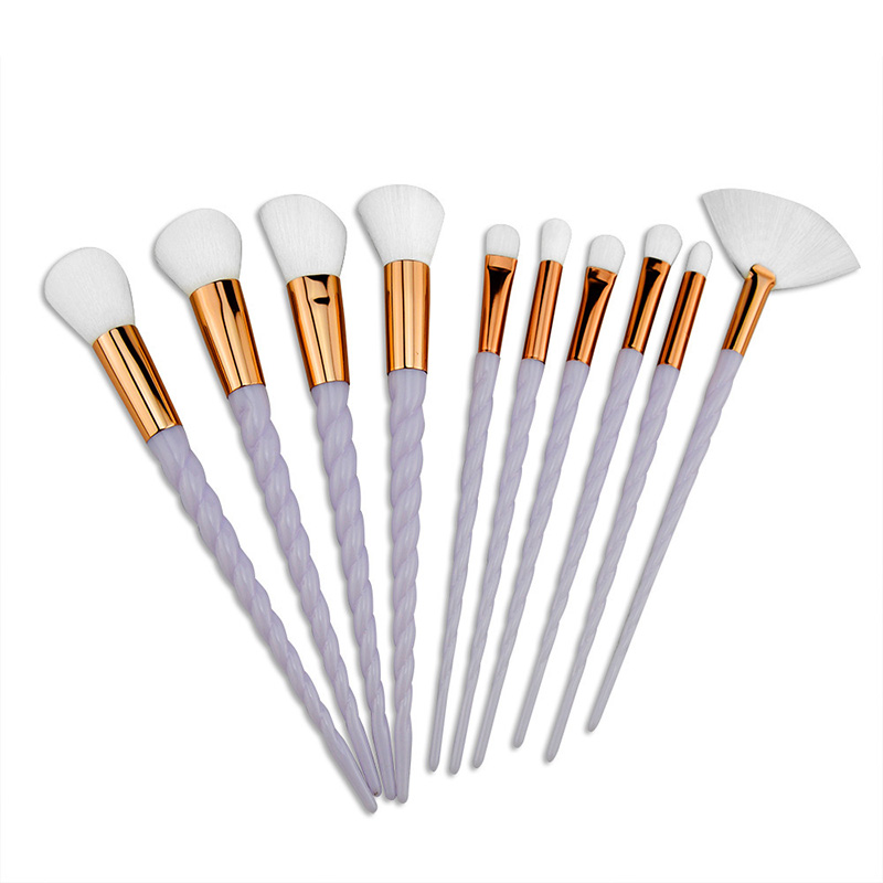 10pcs Unicorn Makeup Brush Set Pink White Foundation Blending Powder Eyeshadow Make Up Brushes Cosmetic Beauty Make Up Tools