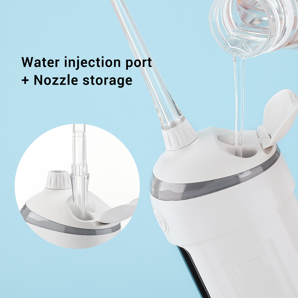 Oral Irrigator Water Flosser Dental Portable Teeth Cleaner Calculus Removal 180ML Waterproof 4 Nozzles Mouth Freshen Breath