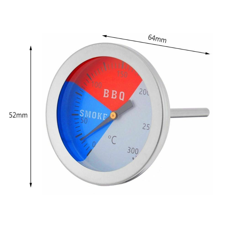 BBQ Oven Thermometer 300 Degrees Bimetal Thermometer Kitchen Thermometer BBQ Smoke Oven Thermometer Outdoor Camping Tool