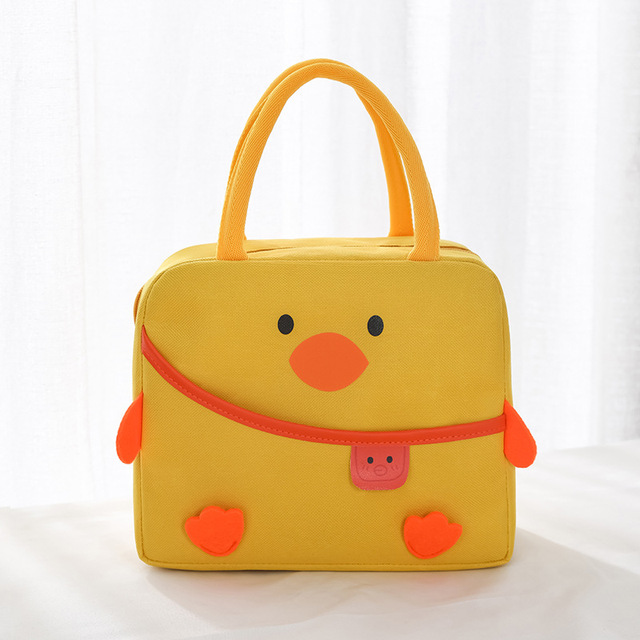 Cartoon Bento Bags Heat/cold Insulation Food Storage Bag Kawaii Duck Thick