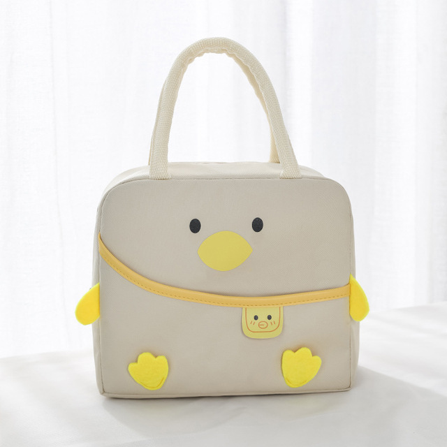 Cartoon Bento Bags Heat/cold Insulation Food Storage Bag Kawaii Duck Thick