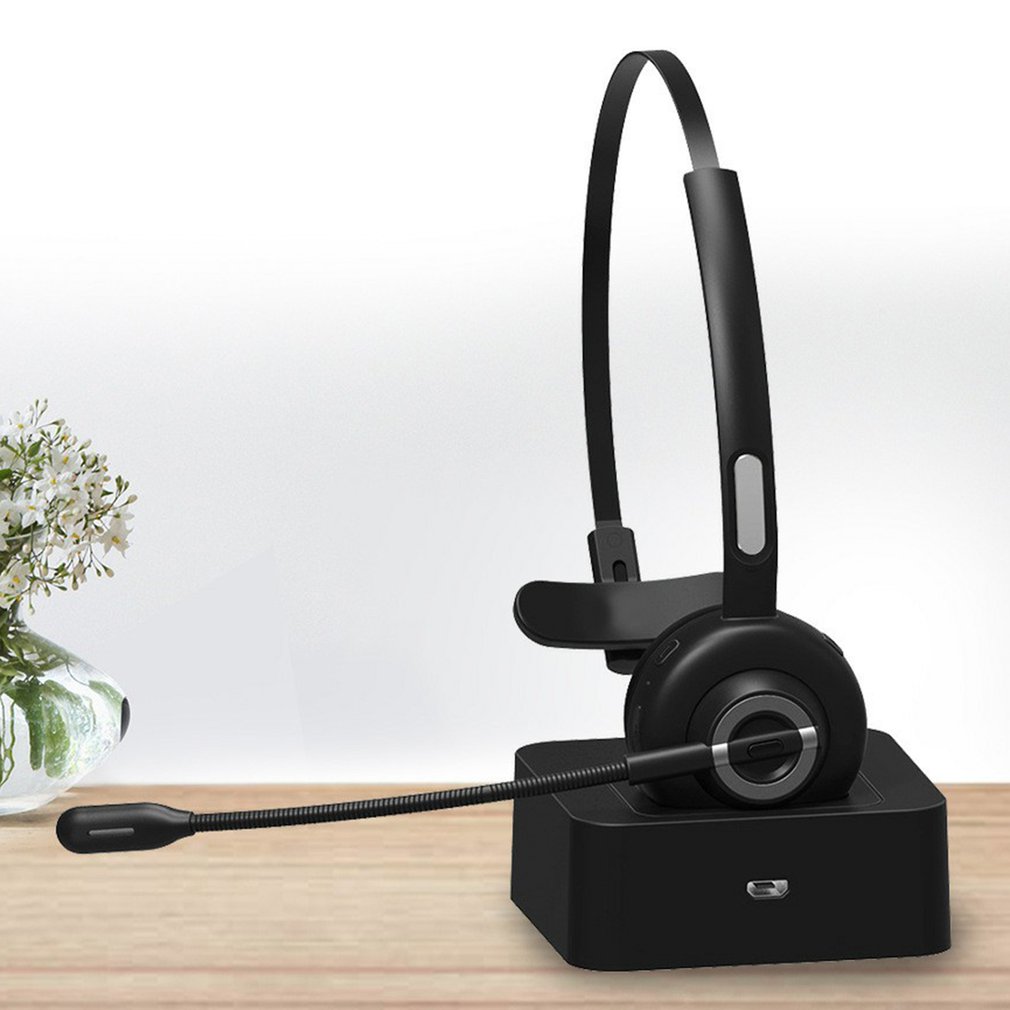 Wireless Call Headset Bluetooth-compatible 5.0 Wireless Trucker Headphones With Mic Hands-Free Earphone For Phone PC Headset