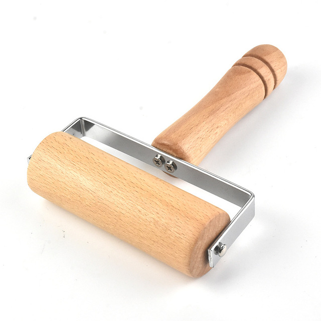 Baking Utensils Double-headed Stainless Steel Roller Pin Wooden Flour Stick Kitchen Rolling Pin Baking Tools