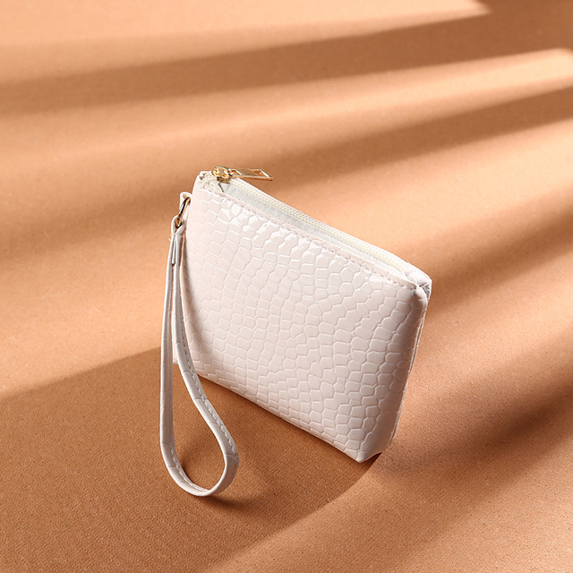 Women Card Holder Coin Purse  Leather Mini Girls Tote Makeup Storage