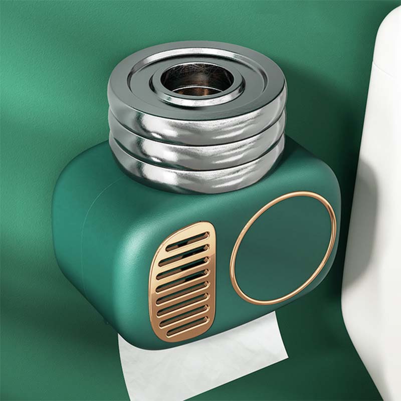 Retro Radio Model Toilet Paper Roll Holder Tissue Box Wall Bathroom Product
