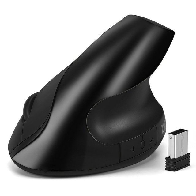 Battery Powered Ergonomics Photoelectric Silent Charging Wireless Mouse 2.4G Vertical Handheld Mouse Battery not included