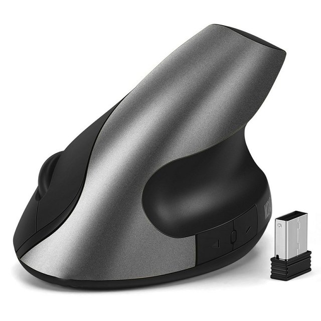 Battery Powered Ergonomics Photoelectric Silent Charging Wireless Mouse 2.4G Vertical Handheld Mouse Battery not included
