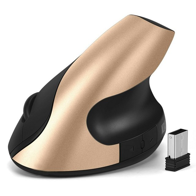 Battery Powered Ergonomics Photoelectric Silent Charging Wireless Mouse 2.4G Vertical Handheld Mouse Battery not included