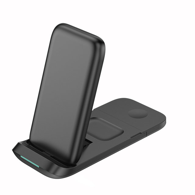 Wireless Charger Stand 30W Foldable Qi Fast Charging Dock Station for Apple Watch iWatch 7 AirPods Pro For iPhone 13 12 11 XS XR