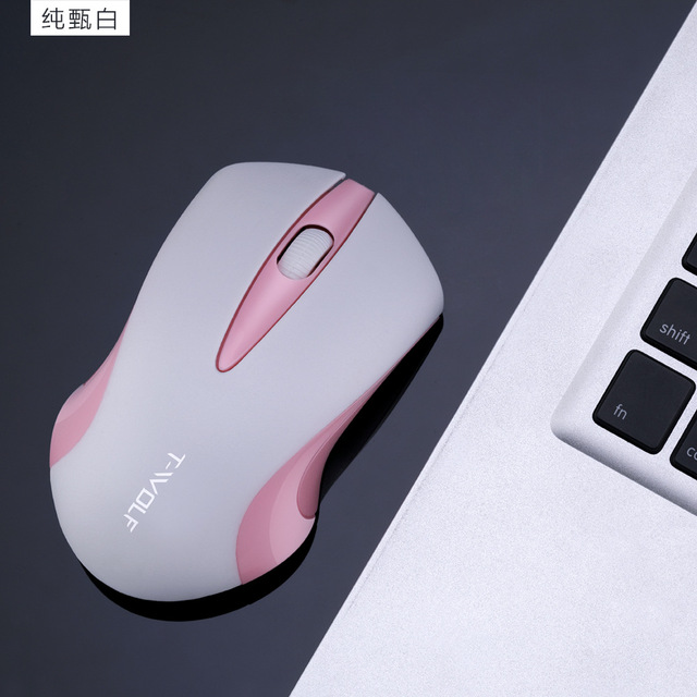 Pink Computer Mouse Cute Gamer Girl Mouse Portable Business Mouse Wireless Optical Mouse Fashion Mouse for Laptop