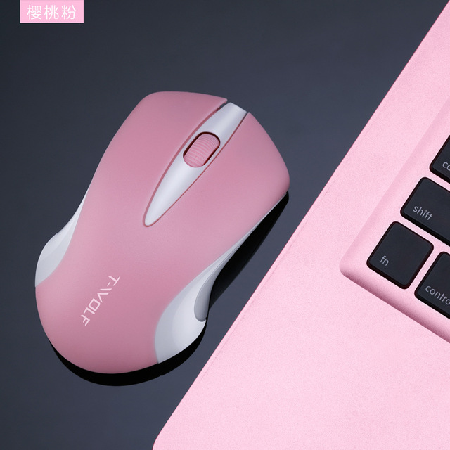 Pink Computer Mouse Cute Gamer Girl Mouse Portable Business Mouse Wireless Optical Mouse Fashion Mouse for Laptop