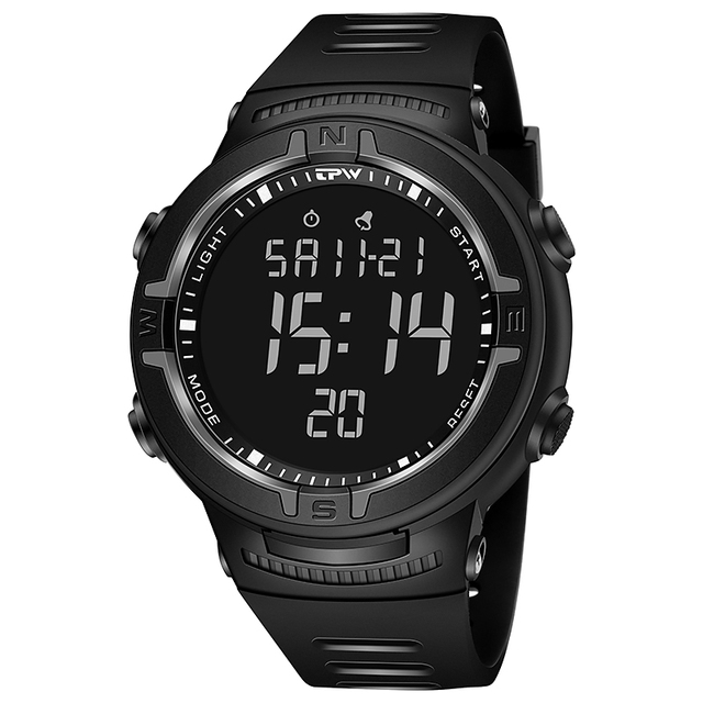 Display Digital Watches 30 Meter Water Resistant StopWatch Hourly Reminder LED Black light