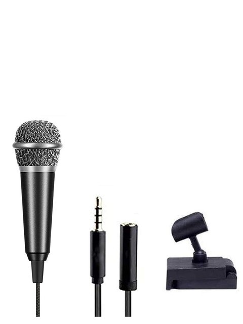 Portable 3.5mm Stereo Studio Mic KTV Portable  Karaoke Mini Microphone For Cell Phone Laptop PC Desktop Small Size Mic