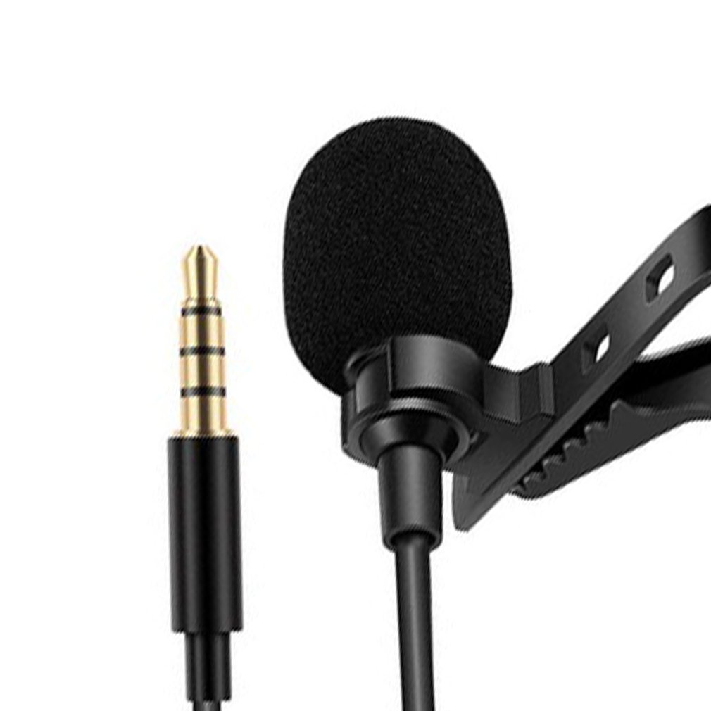 1.5m Mini Portable Lavalier Microphone Condenser Clip-on Lapel Mic Wired USB 3.5mm  Microfon For Phone for Laptop PC