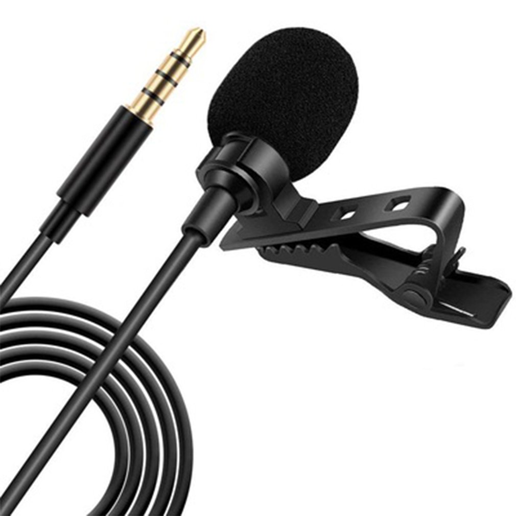 1.5m Mini Portable Lavalier Microphone Condenser Clip-on Lapel Mic Wired USB 3.5mm  Microfon For Phone for Laptop PC