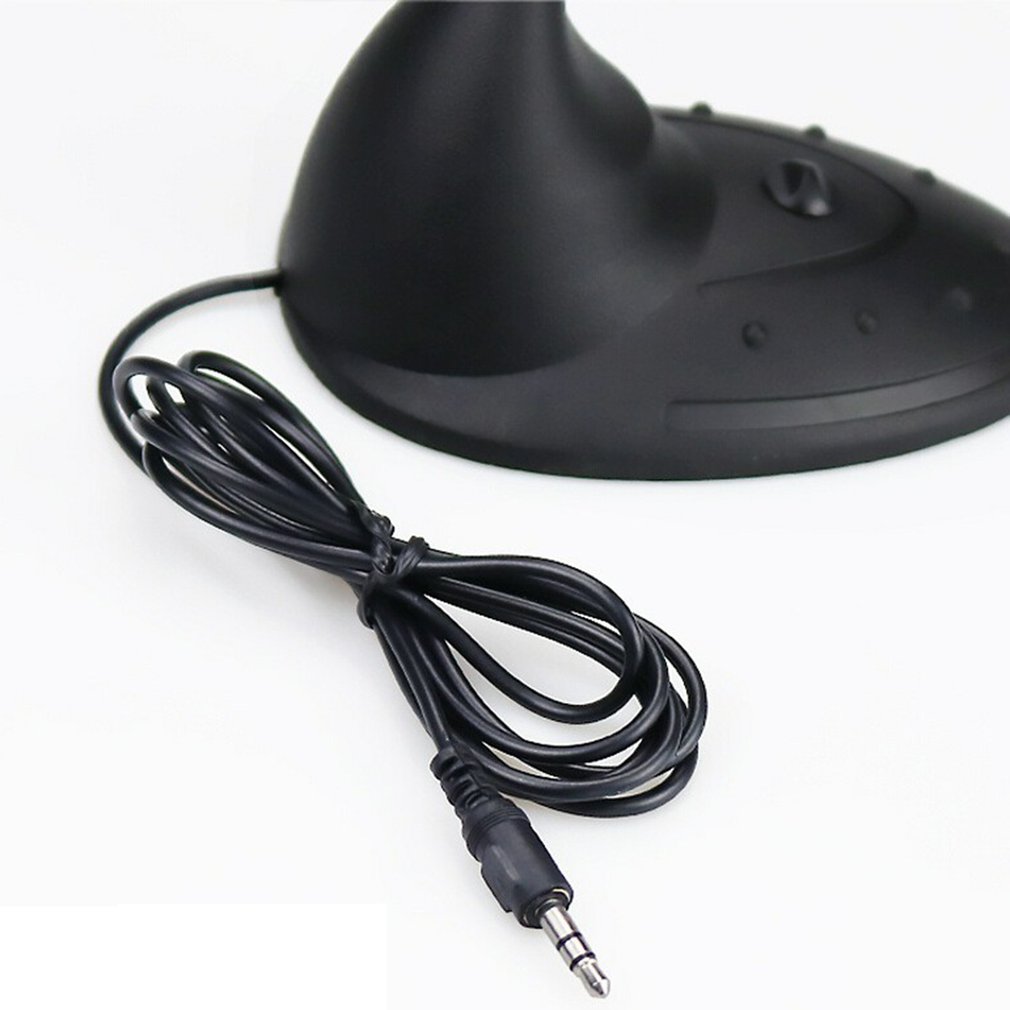 Speech Microphone 3.5mm Plug Gooseneck Mic Flexible Stand Mini Studio Mic With Wire For Computer PC Desktop Notebook