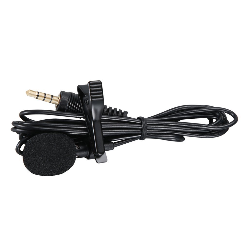 1.5m Mini Portable Lavalier Microphone Condenser Clip-on Lapel Mic Wired Mikrofo/Microfon for Phone for Laptop PC
