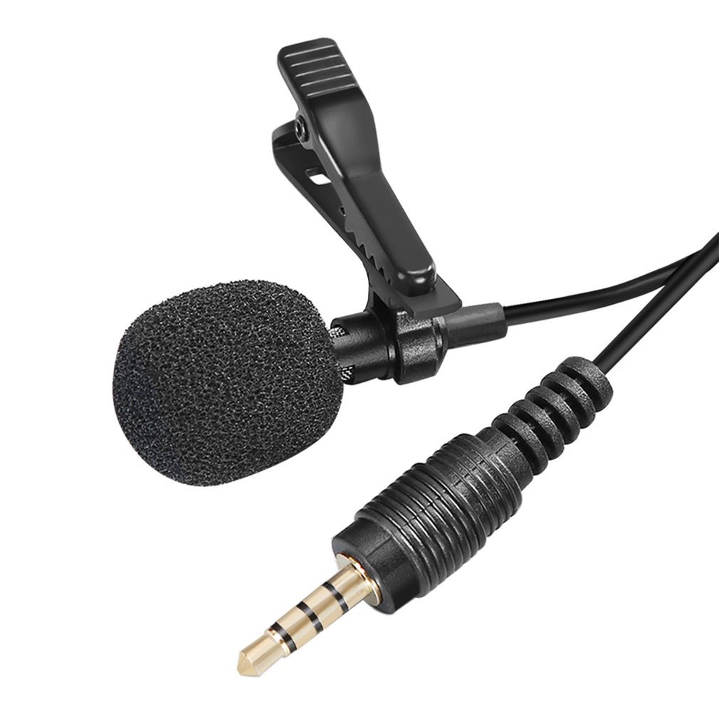 1.5m Mini Portable Lavalier Microphone Condenser Clip-on Lapel Mic Wired Mikrofo/Microfon for Phone for Laptop PC