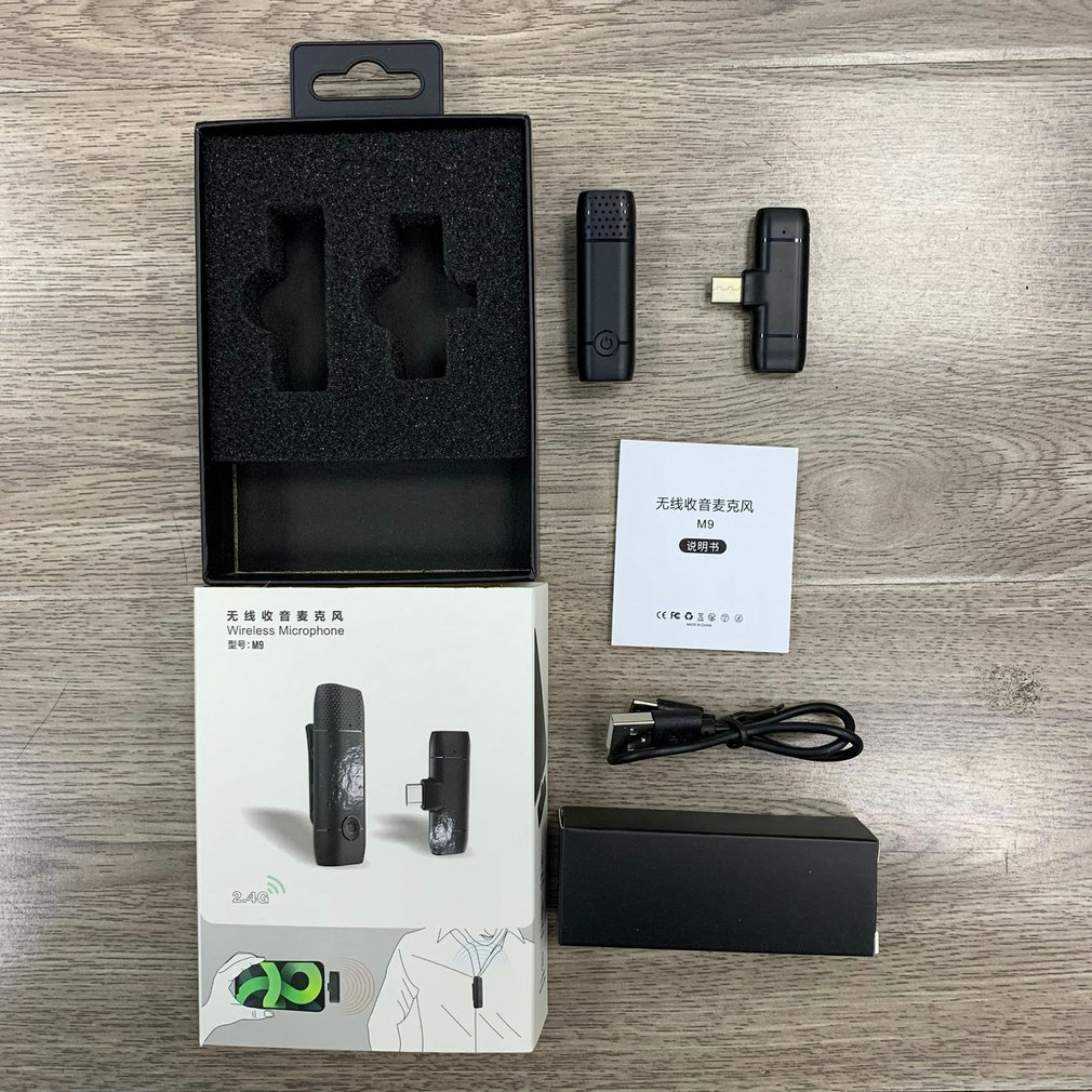 Lavalier Microphone Noise Reduction Hands-free Clip-on Lapel Mini Condenser Wireless Mic For Mobile Phone Laptop Dropshipping