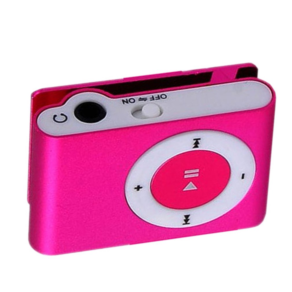 Mini Portable USB MP3 Player Mini Clip MP3 Waterproof Sport Compact Metal Mp3 Music Player with TF Card Slot Candy Colors