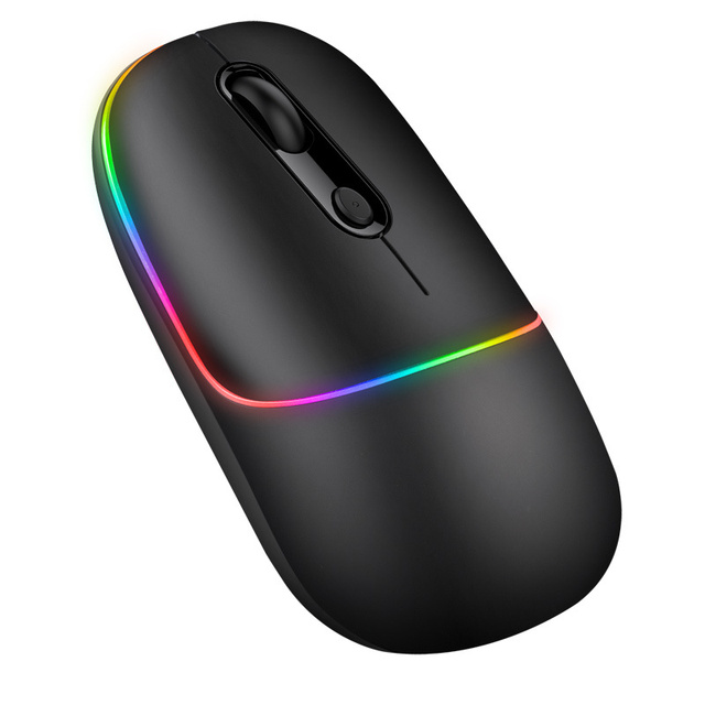 Bluetooth+2.4G Wireless Mouse for Laptop Computer Backlit Bluetooth Mouse Rechargeable Ergonomic Mice Slient Click