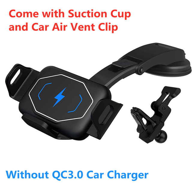 15W Automatic Clamping Car Wireless Charger for Samsung Galaxy Z Fold 3 2 Note20 S20 iPhone 13 12 11 Air Vent Mount Phone Holder