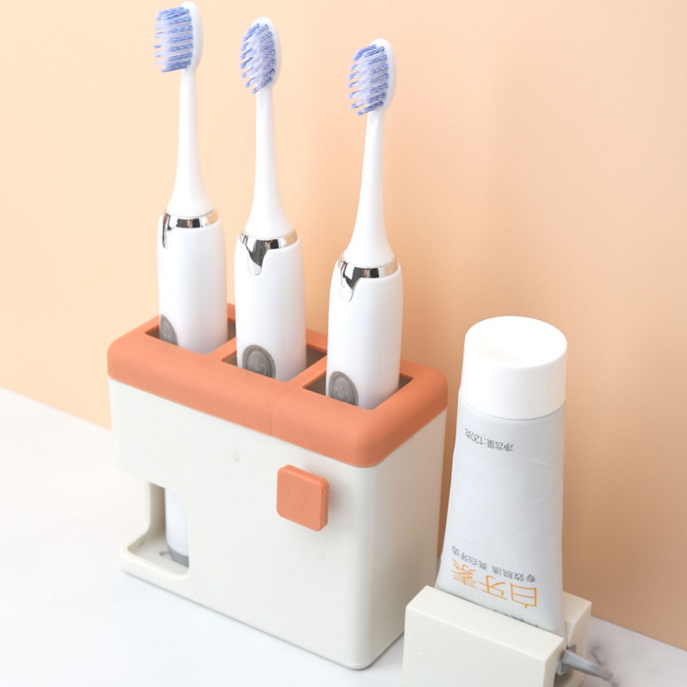 Toothbrush Holder Bathroom Wall Mounted Toothbrush Stand Plastic Rack Organizer Bathroom Storage Rack Bathroom Accessories