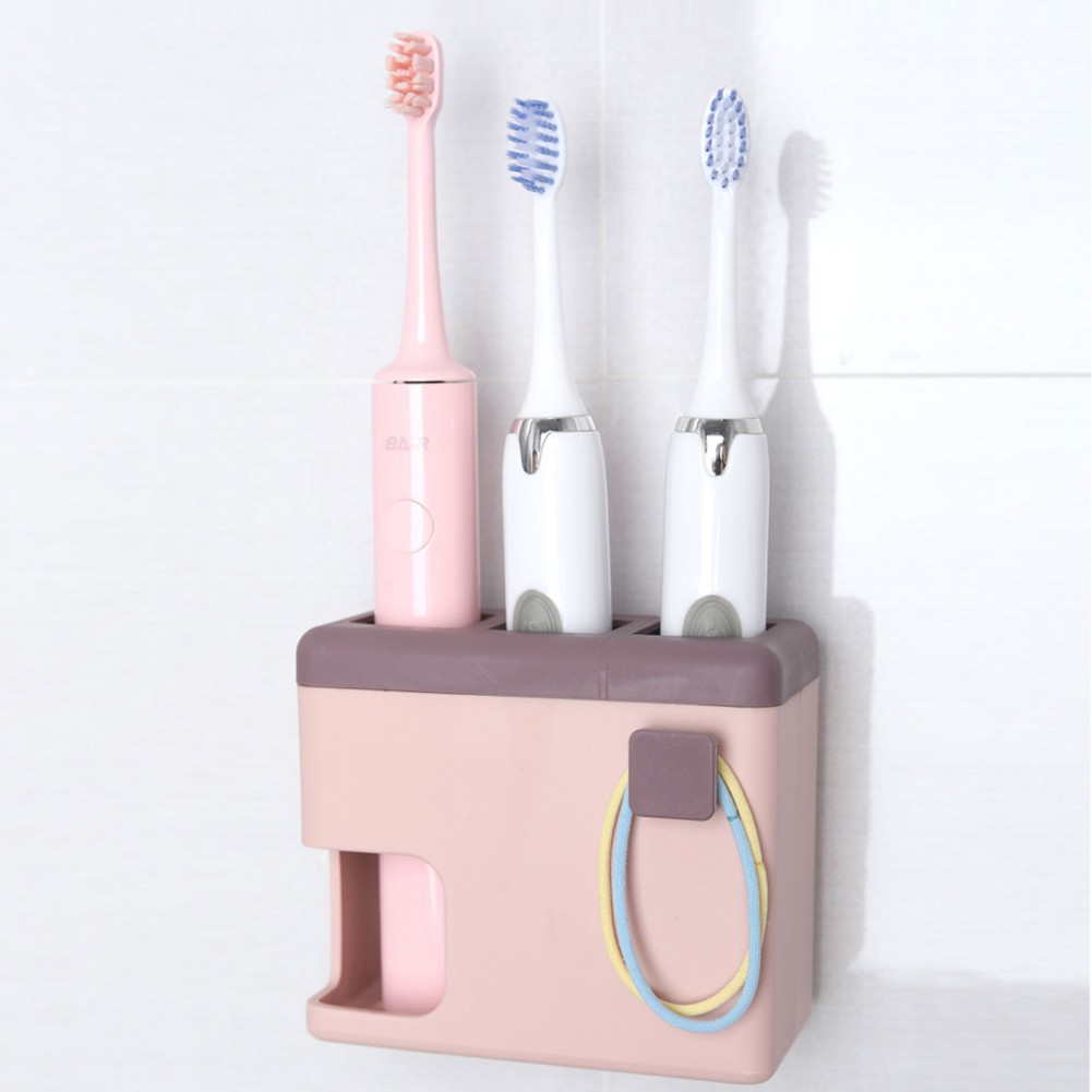 Toothbrush Holder Bathroom Wall Mounted Toothbrush Stand Plastic Rack Organizer Bathroom Storage Rack Bathroom Accessories