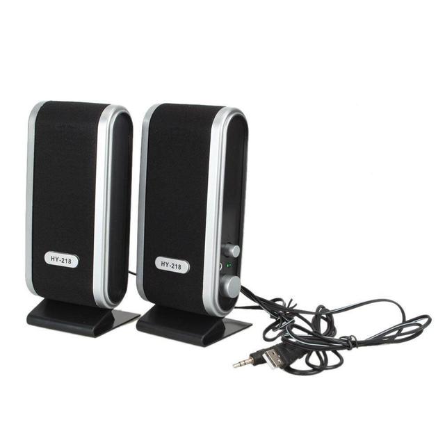 Computer Multimedia Stereo Speakers HY-218 Portable USB Stereo Soundbox High Performance PC Laptop Music Speakers