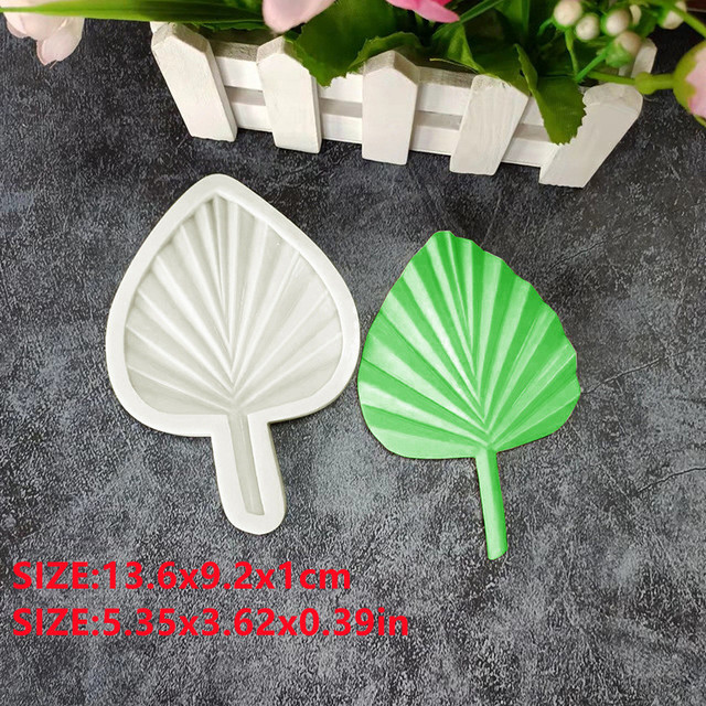 S/M/L Palm Leaf Silicone Sugarcraft Mold Resin Tools Cupcake Baking Mould Fondant Cake Decorating Tools Turtle Leaves Shape Mold