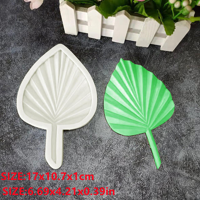 S/M/L Palm Leaf Silicone Sugarcraft Mold Resin Tools Cupcake Baking Mould Fondant Cake Decorating Tools Turtle Leaves Shape Mold
