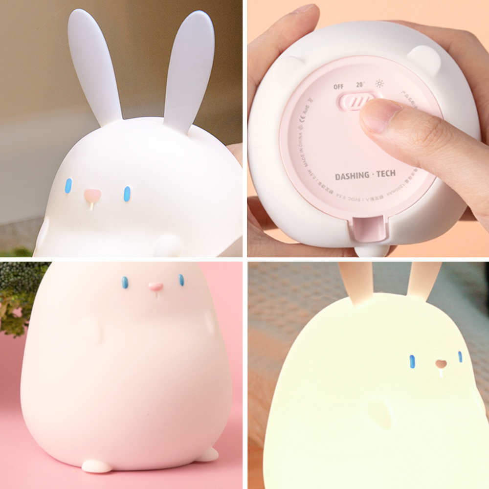 Creative Room Decor Desktop Bedside Lamp Home Decoration Accessories Bunny Night Light kawaii desk accessories Rabbit Ornament